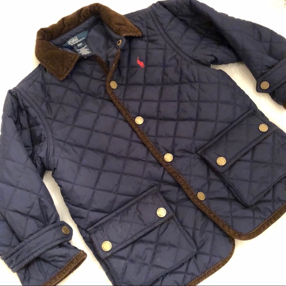 ralph lauren navy quilted jacket